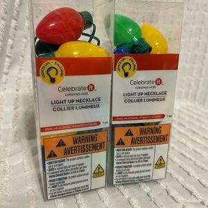 Celebrate It Multicolor Light-Up Necklaces Boxed NWT